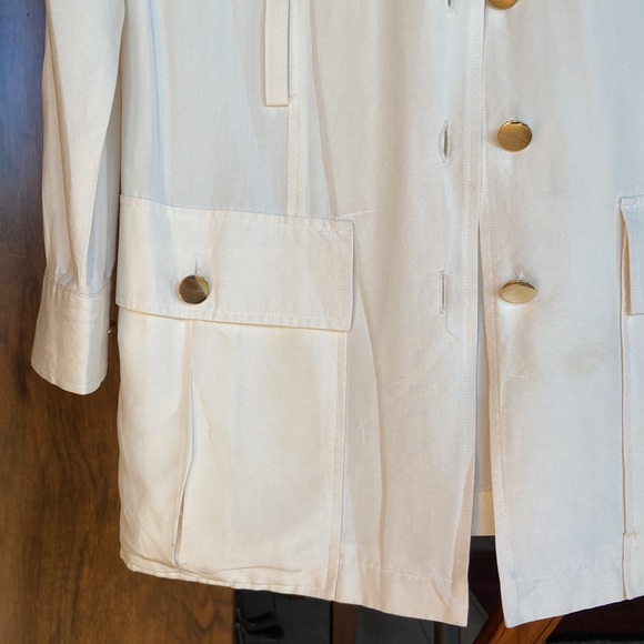 Eleanor P Brenner 100%Silk Women's Belted Shacket Size 10 Vintage - Picture 4 of 11